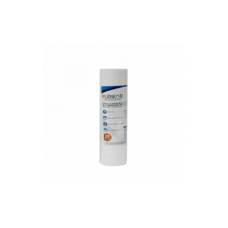 FILTRO CARTUCHO DE POLIPROPILENO TERMOFUSIONADO PKCPP2.5X10X20