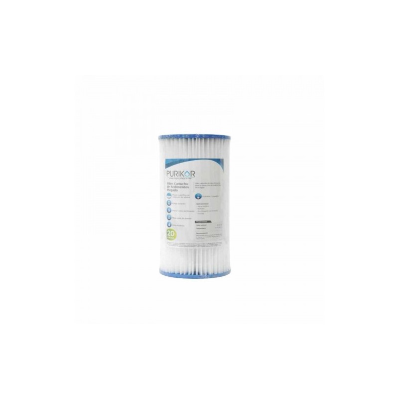 FILTRO CARTUCHO PLEGABLE 4.5" DIAMETRO, 10" ALTURA PKCPL4.5X10X20