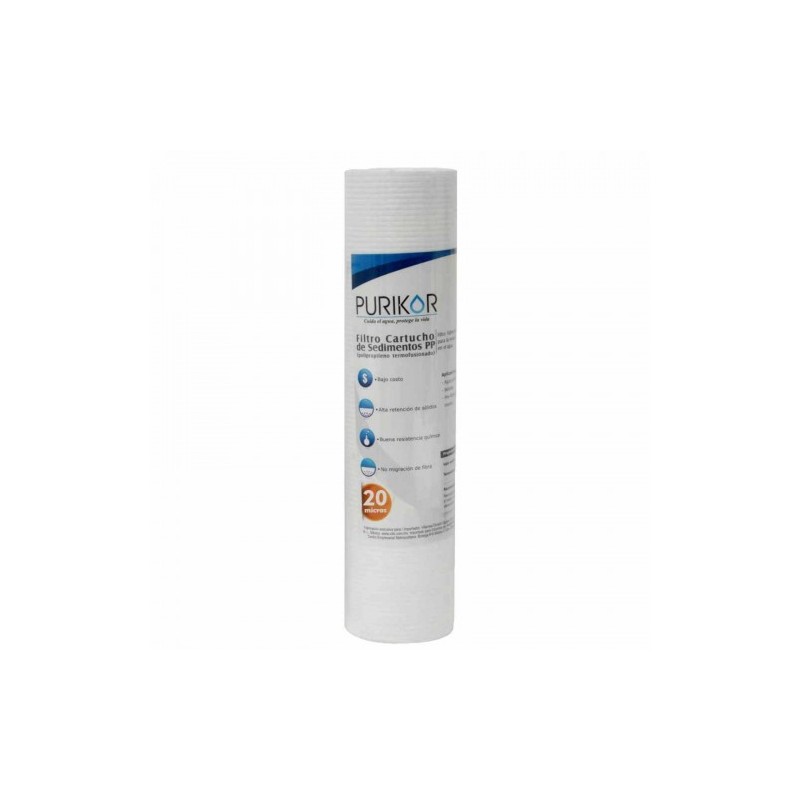 FILTRO CARTUCHO DE POLIPROPILENO TERMOFUSIONADO PKCPP2.5X20X20