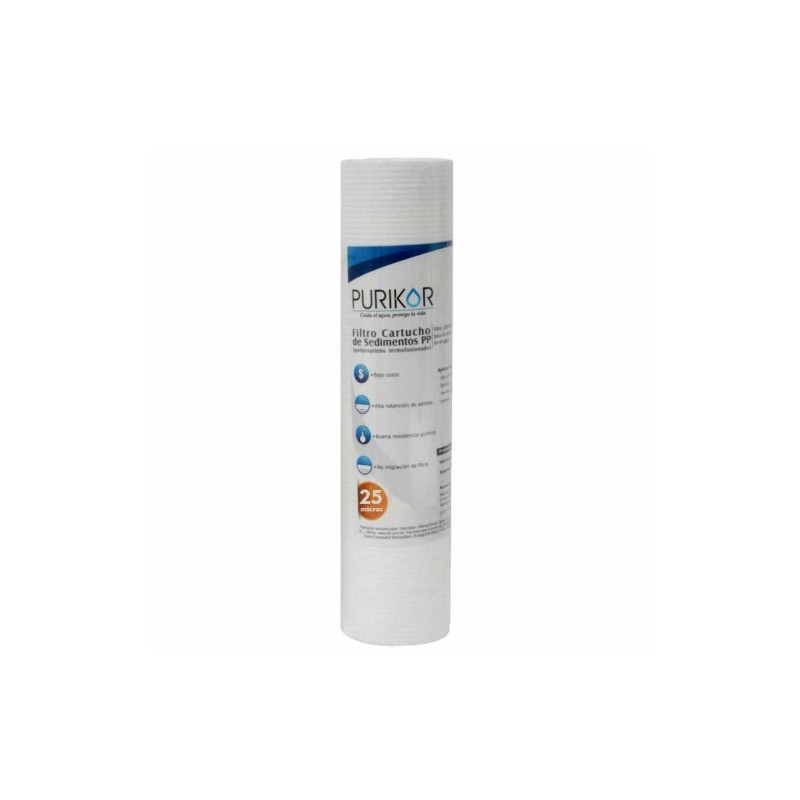 FILTRO CARTUCHO DE POLIPROPILENO TERMOFUSIONADO PKCPP2.5X30X25