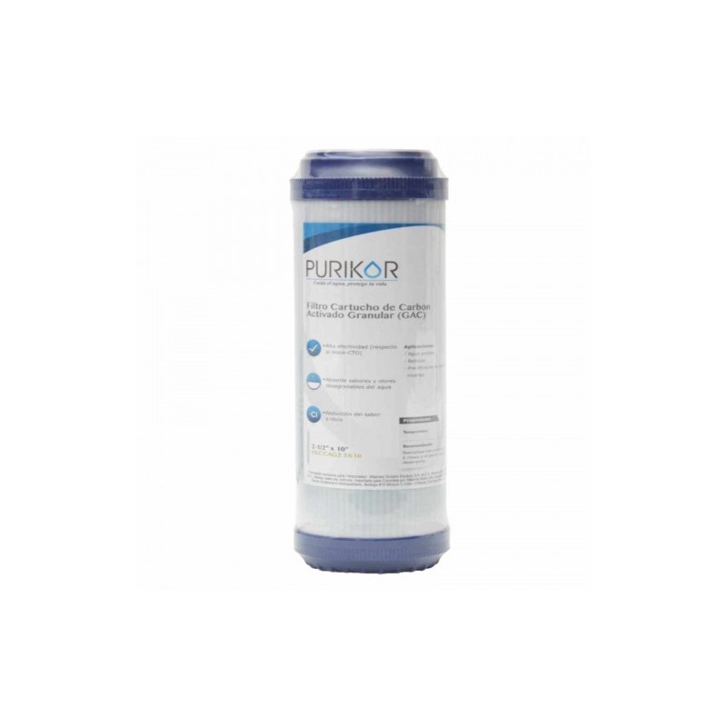 FILTRO CARBON ACTIVADO GRANULAR (GAC) DIAMETRO 4.5", ALTURA 20" PKCGAC4.5X20