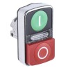 BOTON PULSADOR DE DOBLE CABEZA VERDE-ROJO ZB4BW7L3741
