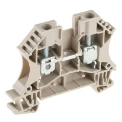 CLEMA DE PASO 6MM² (22-8 AWG) 800V, 41A, COLOR BEIGE OSCURO WDU 6