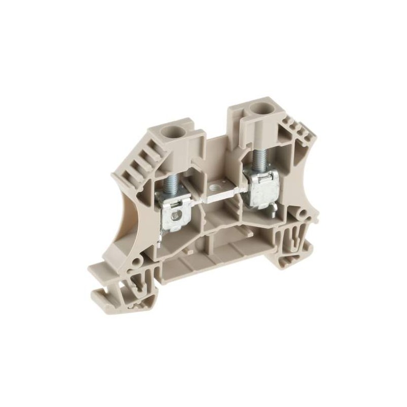 CLEMA DE PASO 6MM² (22-8 AWG) 800V, 41A, COLOR BEIGE OSCURO WDU 6