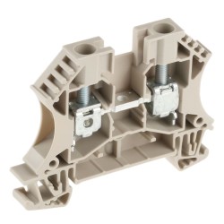 CLEMA DE PASO 6MM² (22-8 AWG) 800V, 41A, COLOR BEIGE OSCURO WDU 6