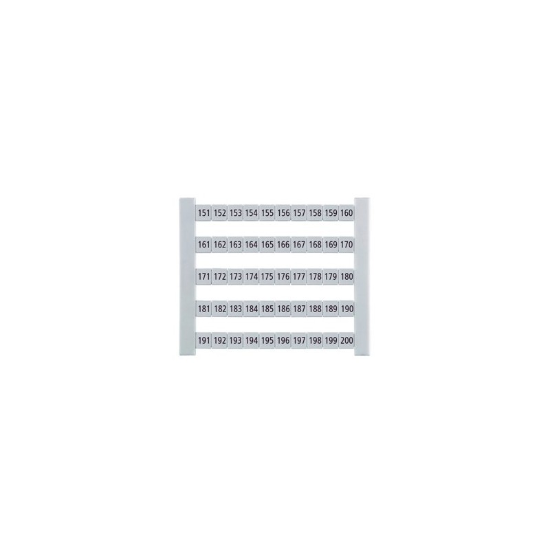 ETIQUETA P/ CLEMA 50 PZA DEL 151-200 DEK 5 FW 151-200