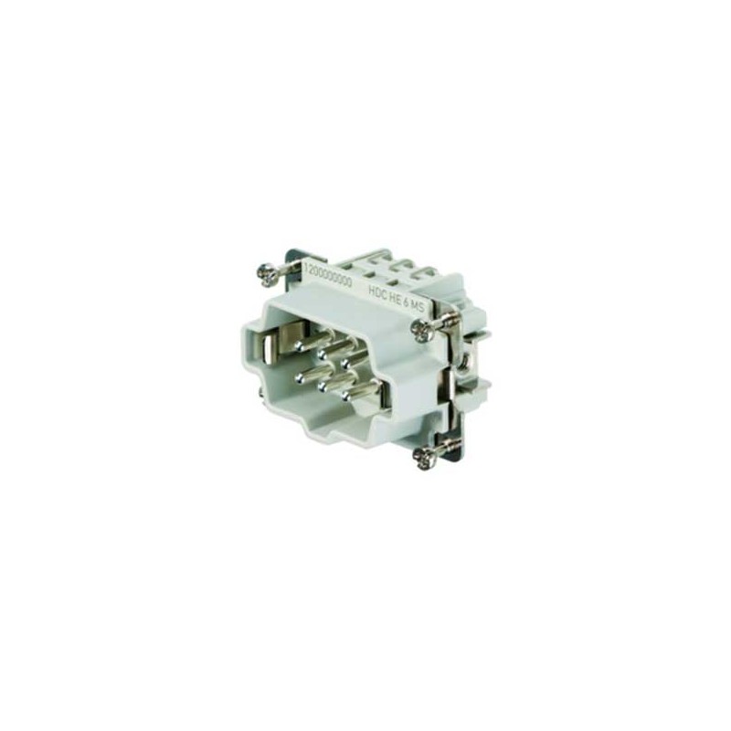 CONECTOR MACHO 6 POLOS 16 AMP HDC HE 6 MS