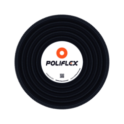 MT. POLIFLEX NEGRO EXTERIORES DE 1/2"  CON GUIA PLASTICA P-PNG20-020