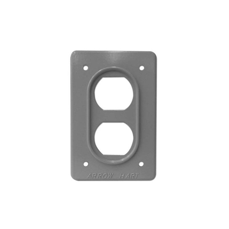 PLACA PARA RECEPTACULO DUPLEX DE ALUMINIO USO INDUSTRIAL