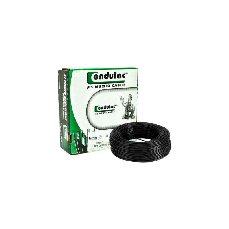 CABLE CON AISLAMIENTO TIPO THW 18 AWG, 90  600V. COLOR NEGRO