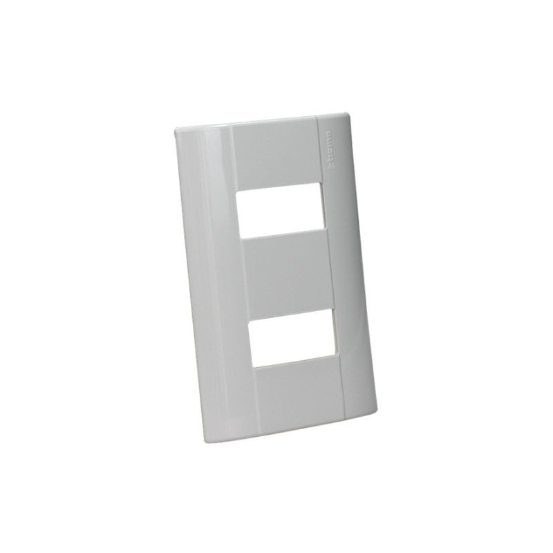 PLACA BLANCO DE RESINA CON 2 MODULOS E5N2BN