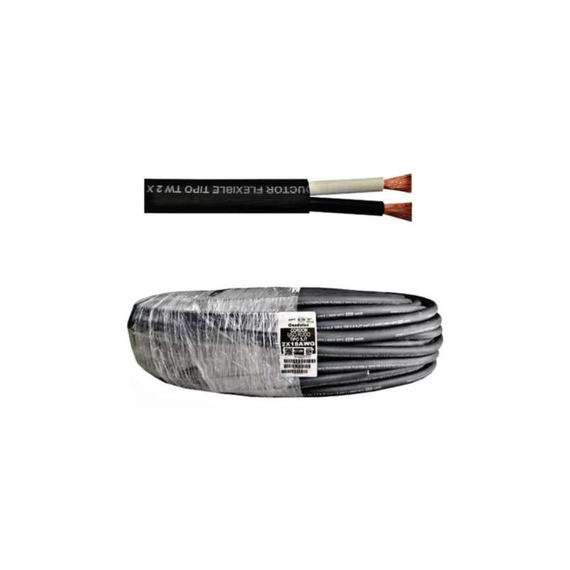 CONDULAC CORDON USO RUDO 2X18 NEGRO TW300V MULTIC FLEX