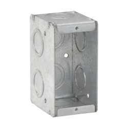 CAJA RECTANGULAR DE ACERO REFORZADA DE 1 2  X 3 4