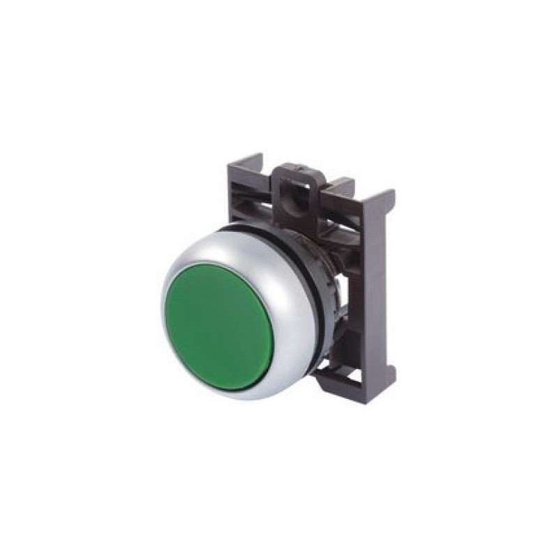 BOTON PULSADOR VERDE M22-D-G