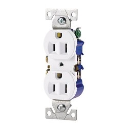 CONTACTO DUPLEX ESTANDAR BLANCO 15A - 125V  270W