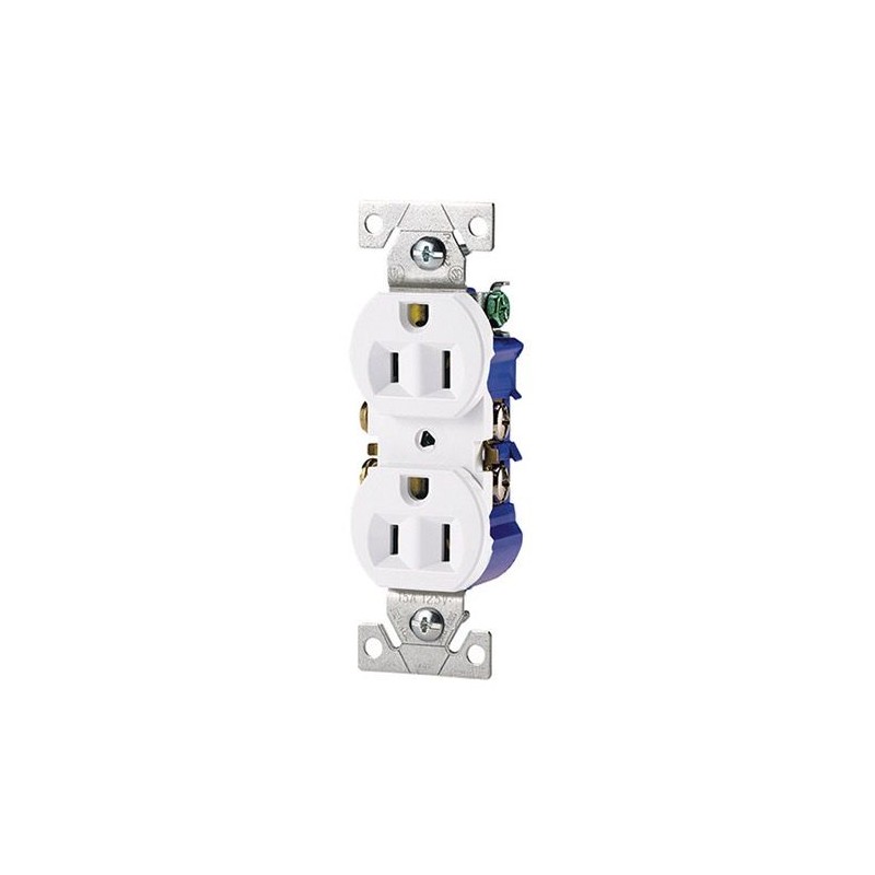 CONTACTO DUPLEX ESTANDAR BLANCO 15A - 125V  270W