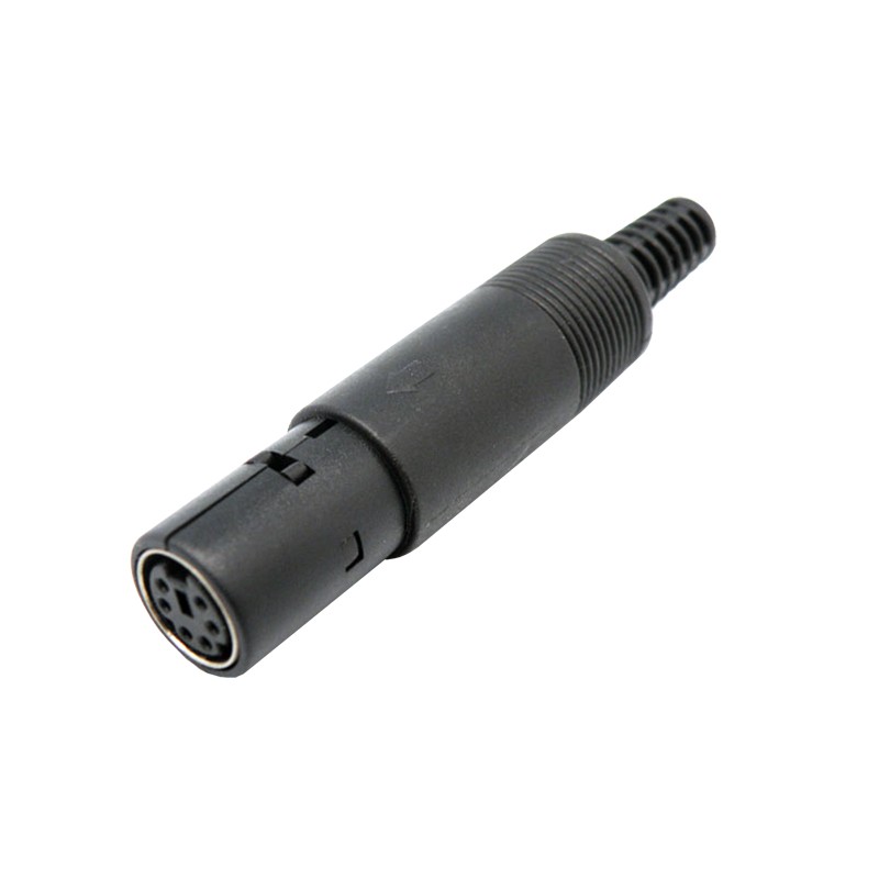 CONECTOR HEMBRA MINI DIN 6 PINES CHMD6P