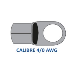 TERMINAL SIN AISLAR CON ANILLO SOLDADO CAL. 4/0 OJILLO 3/4 TOS-40034