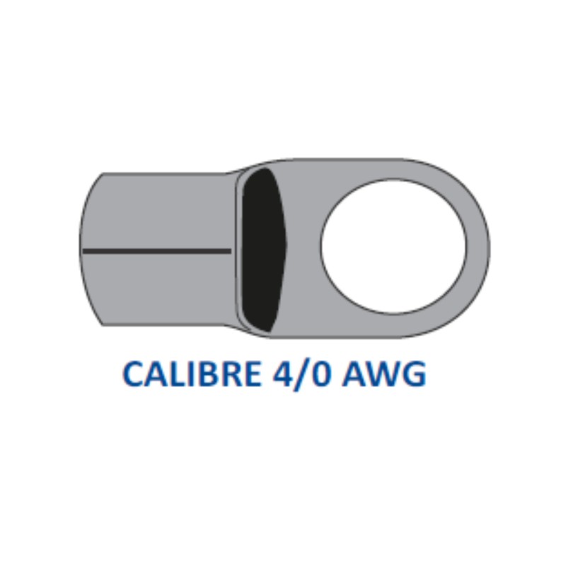 TERMINAL SIN AISLAR CON ANILLO SOLDADO CAL. 4/0 OJILLO 3/4 TOS-40034