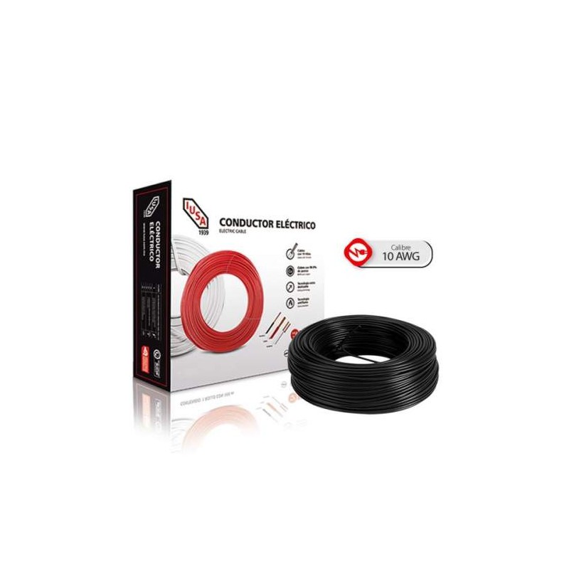IUSA MT-C CABLE THHW-LS 105 CAL. 10 NEGRO