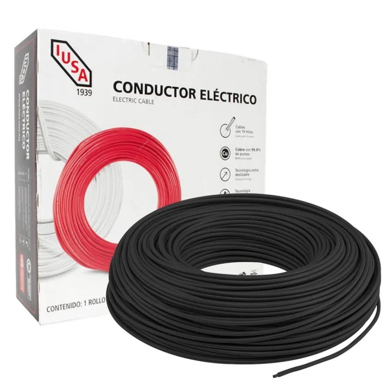 IUSA MT-C CABLE THHW-LS 105 CAL. 4 NEGRO