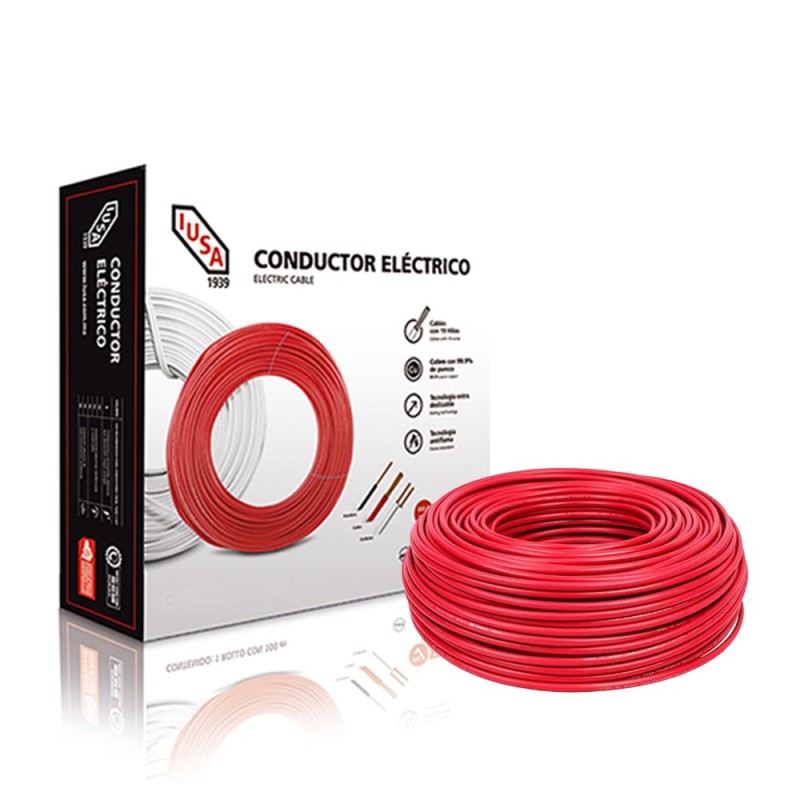 IUSA MT-C CABLE THHW-LS 105 CAL. 8 ROJO CTHW8RIUSA