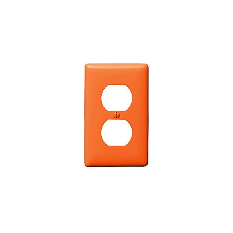 PLACA DE PARED DUPLEX DE 1 SALIDA NARANJA TP8-OR