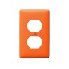 PLACA DE PARED DUPLEX DE 1 SALIDA NARANJA TP8-OR