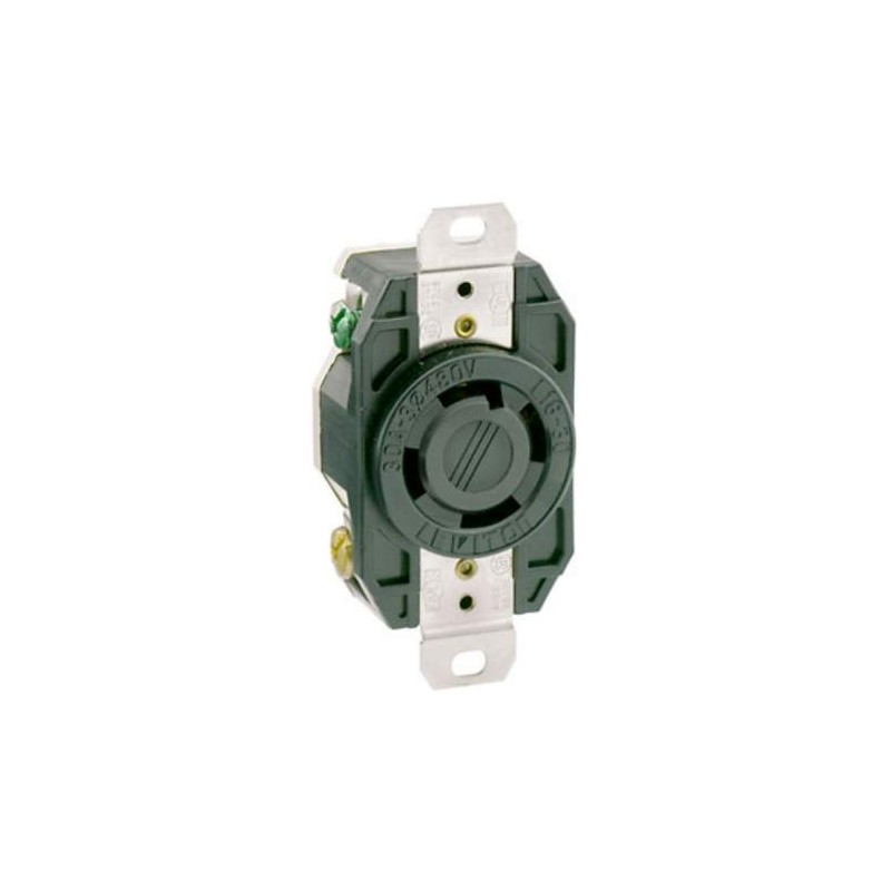 RECEPTÁCULO MEDIA VUELTA INDUSTRIAL 30A 3Ø 480V 3P4H 2730-B